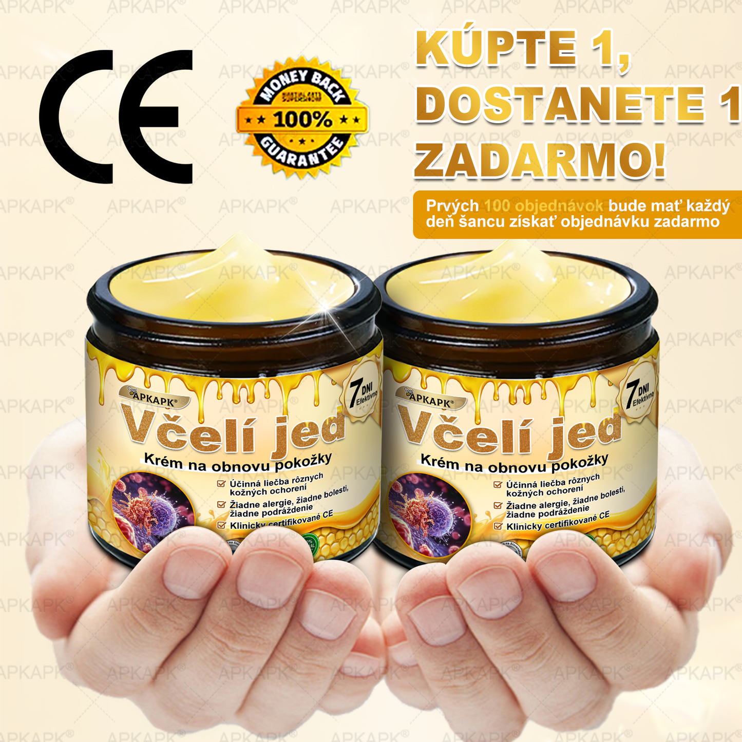 APKAPK® Včelí jed regeneračný krém na pokožku👩⚕️ 🔥 Vyvinuté na Slovensku, vyrobené a dodávané zo Slovenska