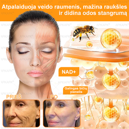 𝖠𝖯𝖪𝖠𝖯𝖪® 🐝 Kremas su bičių nuodu odos atstatymui 🐝 padeda spręsti odos problemas, tokias kaip: raukšlės, randai, pigmentinės dėmės, strijos, spuogai, psoriazė, egzema, odos pažeidimai, dirginimas, uždegimai ir kiti odos sutrikimai.