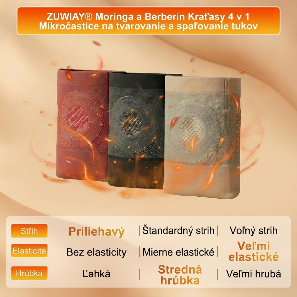 SVK👙Oficiálny Obchod Značky | ZUWIAY® 2026 Moringa & Berberín 4-v-1 Mikročasticové Tvarujúce a Spaľujúce Tuk Šortky