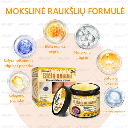 𝖠𝖯𝖪𝖠𝖯𝖪® 🐝 Kremas su bičių nuodu odos atstatymui 🐝 padeda spręsti odos problemas, tokias kaip: raukšlės, randai, pigmentinės dėmės, strijos, spuogai, psoriazė, egzema, odos pažeidimai, dirginimas, uždegimai ir kiti odos sutrikimai.